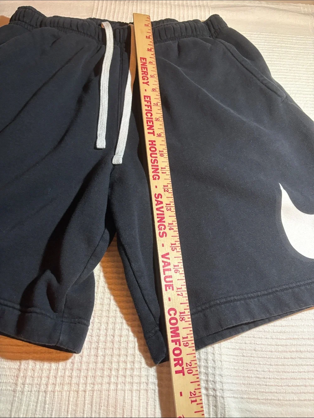 Nike Black Athletic Shorts with White Swoosh